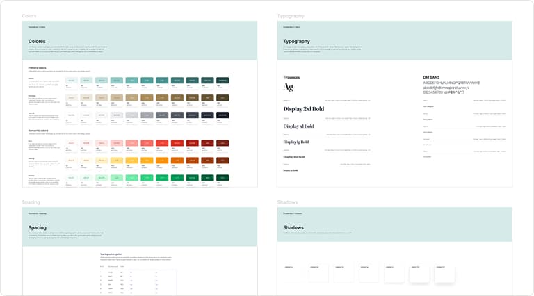 Foundations de diseño en Figma: color, tipografía, espaciado y sombras